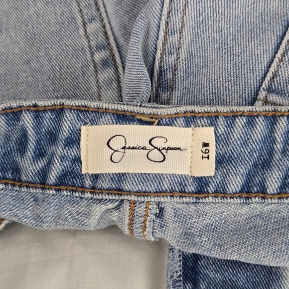 NWT | Jessica Simpson Throwback Vintage Straight Lived-In Distressed Jeans | 16W - Picture 5 of 7